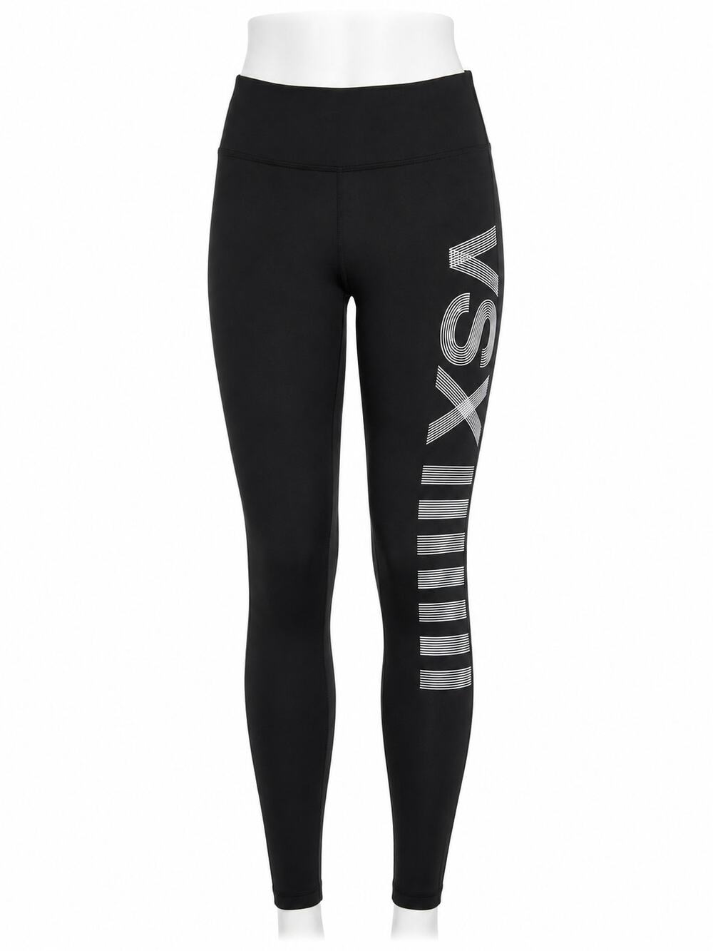 VSX Sport High Rise Black Logo Leggings Workout Pants - Size S